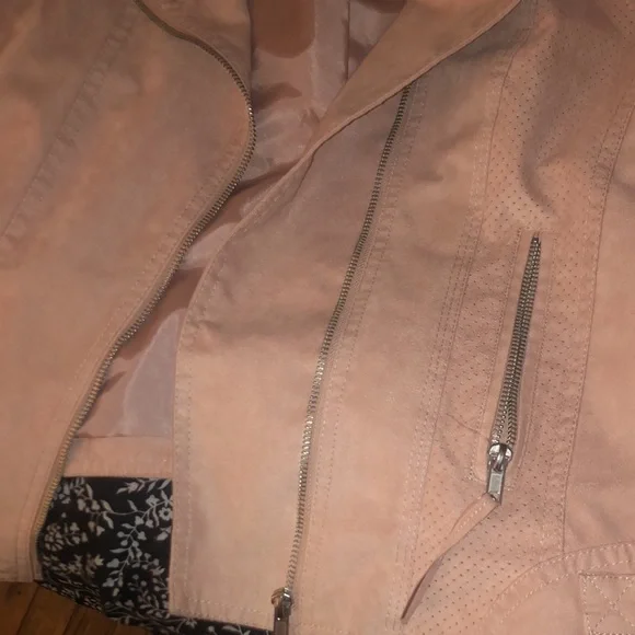 pink biker jacket - Picture 3 of 6